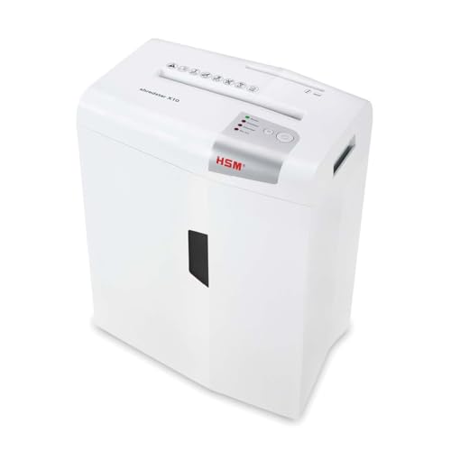 HSM shredstar X10 Aktenvernichter I Partikelschnitt 4,5x30mm I Sicherheitsstufe P-4 I Leiser Home...