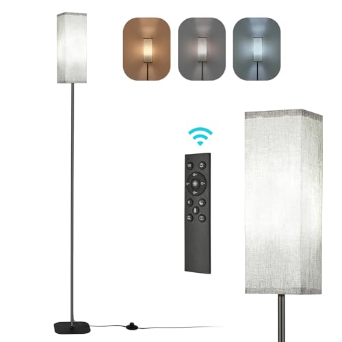 フロアライト 間接照明 フロアスタンド LEDランプ 照明器具 3段階調光調色 組み立て式 電球付き リビングルーム用 フィットスイッチ インテリア照明 照明器具 ルームライト 角型 和室用/寝室/リビング/玄関/ベッドサイド 北欧 おしゃれ 新築祝い