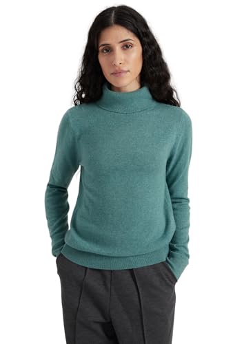 Image of Style & Republic Women's 100% Cashmere Slim Turtleneck Pullover Sweater | Classic Fit, Premium Knit Jumper, Ultra Soft Feel, Lightweight Warmth, Naturally Breathe, Easy Layering, Autumn Winter Spring
