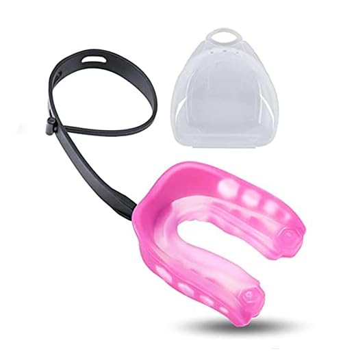Achort Sport Zahnschutz, 3 Farbe Gel Mundschutz mit Riemen, Erwachsene, Jugens und Kinder Premium Mundschutz Für Rugby, MMA, Kampfsport, Kickboxen, Judo, Hockey & Boxe Alle Vollkontakt-Sportarten 5 LKZL Sport Mund, Fußball Schützen Zahnschutz, Weicher Mundschutz mit Fall Und Riemen, für Boxen Eishockey Karate Basketball (Color : Pink)