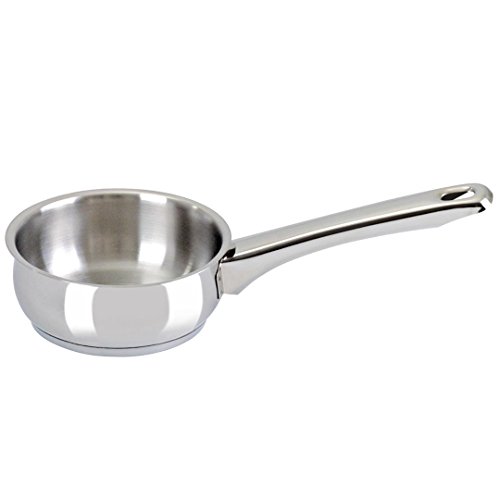 Stielkasserolle Stil Topf Milchtopf Soßentopf Edelstahl 20 cm Cover