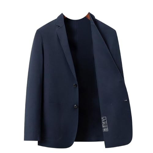 Men's Spring Summer Solid Color Ice Silk Business Casual Suit Jacket Young