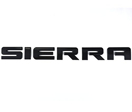 Image of 1pc Sierra Nameplate Letter Emblem 3D Badge Glossy fit Sierra (Black)
