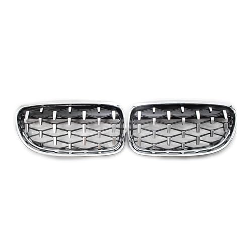 Parrilla racing delantera para BMW Serie 3 E90 E91 de color plata 2009-2012