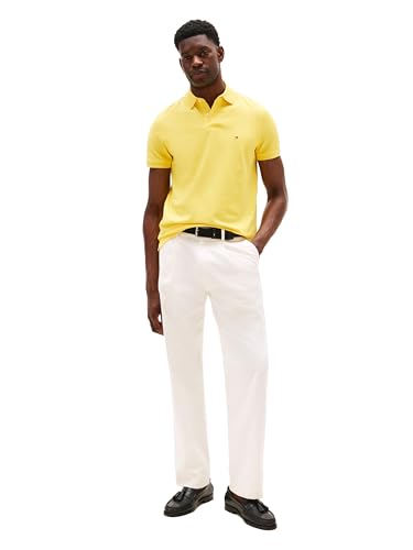 Image of Tommy Hilfiger Men's Short Sleeve Polo Shirts in Regular Fit With Stretch and Organic Pique Cotton