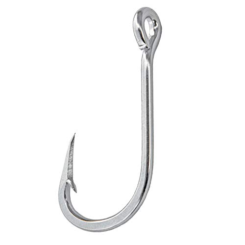 Sharp Steel Shark Angelhaken geschmiedet Edelstahl Angelhaken Messer Rand Punkt Rund gebogen Ringauge Meer Big Game… – Bild 6