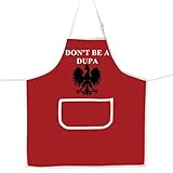 MYSOMY Tablier polonais polonais Don't Be A Dupa Polska Tablier Pierogi Lover Tablier Dyngus Day Cadeaux Pologne Cuisine Cadeaux, RedDupa UK, taille unique