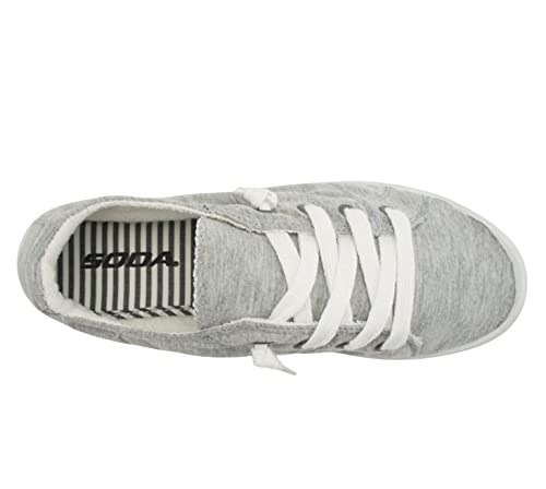 Image of Soda Flat Women Shoes Linen Canvas Slip On Sneakers Lace Up Style Loafers Zig-S