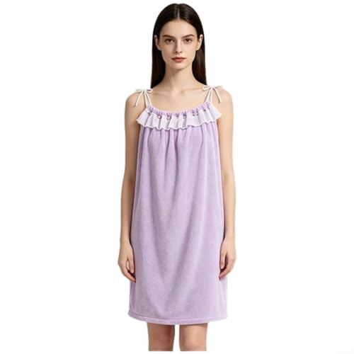 Serviette de bain femme polaire corail absorbante et robe brodée rose séchage rapide