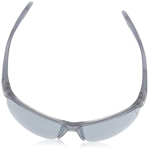 Nike Golf Cross Trainer Sunglasses, Matte Crystal Wolf Grey/White Frame, Grey with Silver Flash Lens4