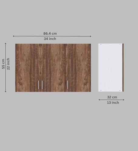Image of SPECIALITY PANELS 3 Door Modular Wall Mounted Kitchen Cabinet with Adjustable Shelf Space Saving Storage Unit | Engineered Wood Cupboard for Kitchen Living Room Organizer Furniture | DIY Assembly