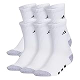 adidas Unisex Kids Crew Socks for Boys and Girls Youth (6-Pack) Athletic Cushioned and Comfortable, Tall Mid-Calf