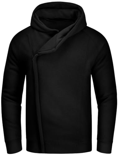 WINKEEY Hoodie Herren Zipper Hoodie Oversize Kapuzenpullover Sweatshirt...