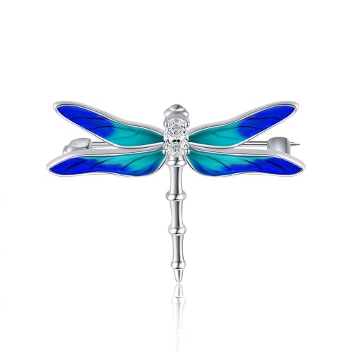 Image of Butterfly /Dragonfly /Penguin /Ghost Pin Butterfly Brooches Sterling Silver Butterfly Christmas Jewelry For Women Sister