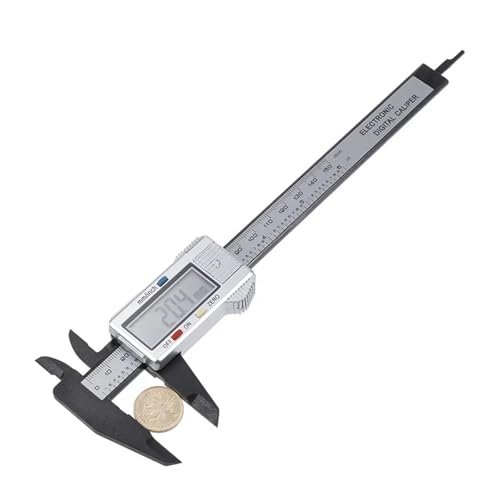 Calibrador Digital de 150 mm: micrómetro Vernier de precisión, Herramienta de medición de Acero Inoxidable con Pantalla de fácil Lectura, mediciones precisas para Aficionados y Profesionales.