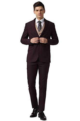 Image of Peter England Men's Polyester Blend Suit-Dress Set