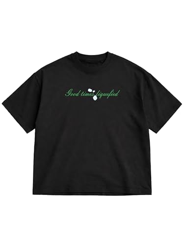 Image of Darkbuck Jagermeister Graphic Print Oversized Black Cotton Black T-Shirt for Men and Women dropshoulder Streetwear Clothing