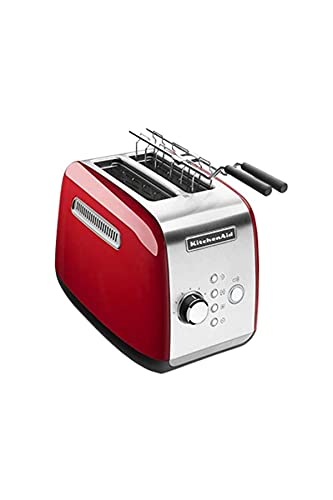 Kitchenaid 5KMT221 AUTOMATIC TOASTER for 2 SLICES, Metal, 2 Slots, Red and Silver
