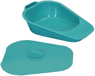 Performance Health Selina Slipper Bed Pan, Commode Pan for Elderly, Handicapped and Disabled, Lightweight Teal Colour