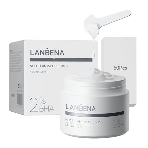 LANBENA Eliminador de cabeza negra - mascarilla exfoliante para la nariz y la cara, incluido el kit de eliminación de cabeza negra de lanbena - 1.05oz