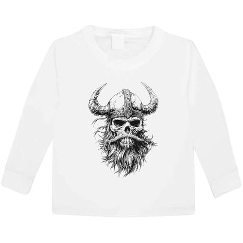 Viking Skull' Children's/Kid's Long Sleeve Cotton T-Shirts