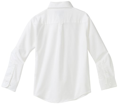 Izod Boys Long Sleeve Solid Button-Down Collared Oxford With Chest Pocket Button Down Shirt, White, 14-16 Husky #TOP1