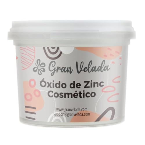 Gran Velada – Óxido de Zinc Cosmético USP 120 cc | Zinc Oxide en Polvo | Oxido de Zinc Sin Nanopartículas para Crema, Maquillaje y Cosmética | Ingrediente Cosmético en Polvo Blanco de Alta Pureza