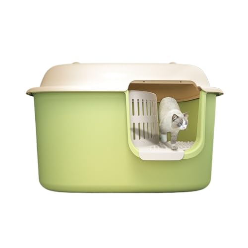 Arenero para gato grande con tapa y alta protección miniatura 1