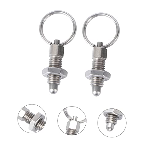 WHAMVOX 2stücke Edelstahl Federstift Mit Federstößel Geteilte Position Mechanisches Zubehör Schraubentyp Für Maschinenformen Und Industrieanlagen