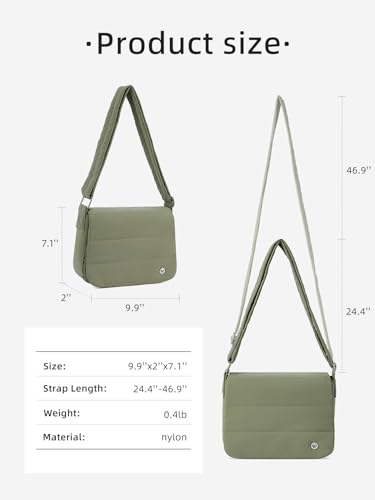 Image of WESTBRONCO Small Crossbody Bags for Women Nylon with Adjustable Strap, Zipper Crossbody Purse, 1L Shoulder Bag for Travel