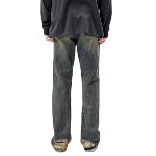 Jeans Pants Trousers Denim Spring and Autumn High Street Dirty Men's Micro Horn3