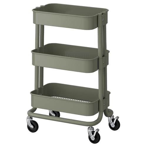 ProTuning RÅSKOG - Carrito, gris y verde, 28 x 38 x 61 cm