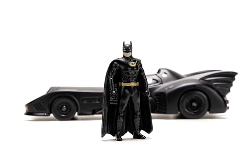 Jada - Batmóvel edição limitada do filme Batman 1989 com figura de Batman, carro 22 cm (1:24), invólucro lindado, para fãs, colecionadores e crianças a partir de 8 anos (253215013)