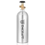 TMCRAFT 5lb CO2 Tank, High Strength Aluminum Alloy Cylinder with CGA-320 Valve, DOT Approved Cylinder for Kegerator kit and Draft Beer Dispensing