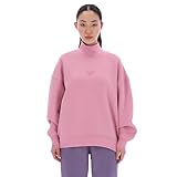 Reebok Apparel Women's Harper Longline Roll Neck Sweatshirt, Dusty Rose, Size S