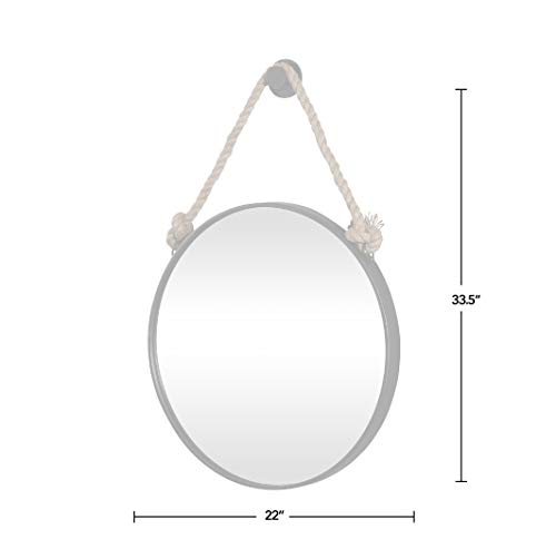 FirsTime & Co. Bronze Dockline Wall Mirror, Vintage Decor for Bedroom and Bathroom Vanity, Round, Metal, Coastal, 22 x 33.5 Inches - Image 4