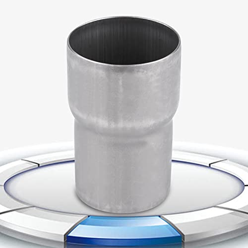 Qiilu Auspuffrohr Reduzierstück, 51mm bis 60mm Motorrad Auspuffrohr Adapter Minderer Schalldämpfer Edelstahl