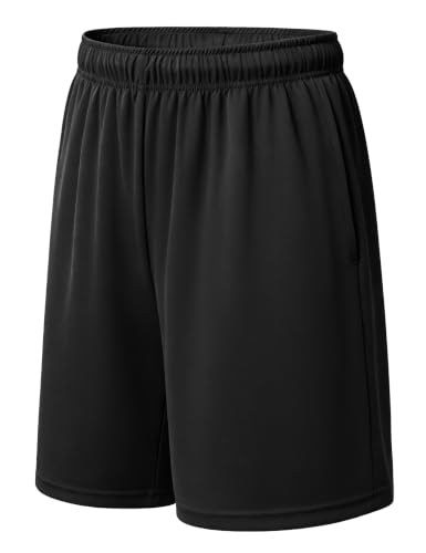 Image of Somaibo Boys Athletic Shorts Youth Quick Dry Soccer Basketball Running Gym Performance Mesh Sports Shorts for Kids