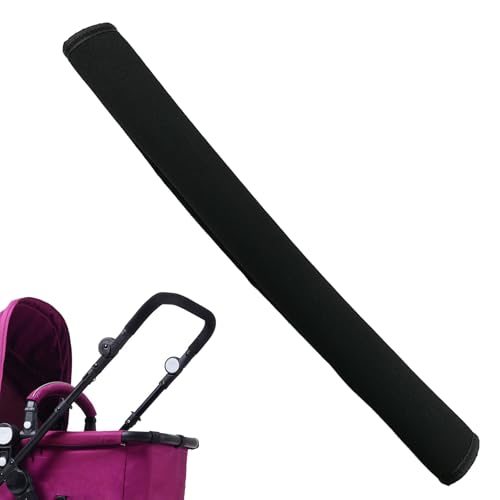 Image of Universal 18.9 Inch Handle Sleeve Cover for Baby Stroller, Universal Stroller Handle Cover, Stroller Handlebar Cover Infant Toddler Pram Bar Dust Proof Handle, Black
