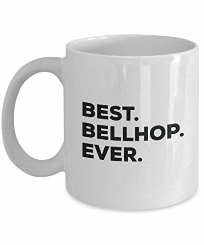 MUGSVILLA Best Bellhop Ever Mug - Funny Coffee Cup Printed Coffee and Tea Ceramic Mug- 320 ML Ceramic Coffee Mug 4175