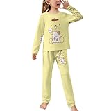 ポムポムプリン イエロー 長袖パジャマ キッズパジャマ 男の子 女の子 ルームウエア 上下セット 子供服 長袖 長ズポン 寝間着 秋冬 100-160cm 快適 肌触りがいい カジュアル