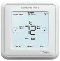 Honeywell Home TH6320ZW2007/U Z-Wave T6 Pro Programmable Touchscreen Thermostat with SmartStart, Low Voltage, UWP Mounting System, Cover Plate, Color – White