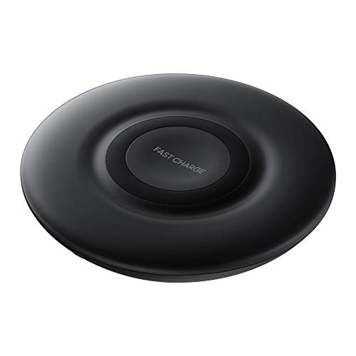 Samsung Original Wireless Charger Pad, Qi Compatible Official Samsung Wireless Charging Pad/Wireless Phone Charger, Fast Charging/Fast Charge Compatible and 15 W Mains Adaptor Included - Black