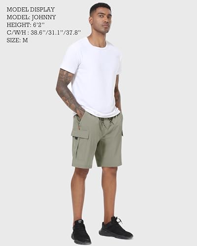 Image of Men's Cargo Shorts Quick Dry Lightweight Stretch Hiking Shorts for Men with 5 Pockets No Lining
