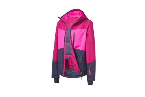 Generisch Damen Skijacke Schneejacke Wasserabweisend mit Schneefang (DE/NL/SE/PL, Alphanumerisch, L, Regular, Regular, Pink)