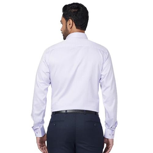 Image of Raymond Slim Fit Pure Cotton Structure Pattern Semi Cut Away Collar Formal Shirt
