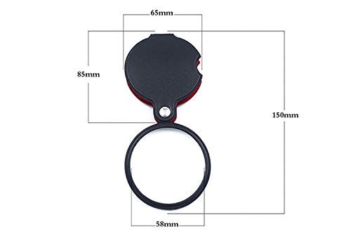 Lente d'Ingrandimento Grande Obiettivo Zoom 5X 10x Nuova Lente d'Ingrandimento Portatile Leggera da 80 mm, Lente per Leggere Hobby Giornali Mappe Monete Artigianato a Maglia