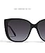 QUAY - Womens Sunglasses, Square Lenses with UV Protection, Oversized Sunglasses, Ever After, Matte Black
