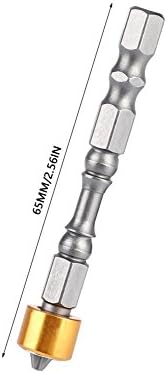10PCS 65mm Screwdriver Bits Set Hex Shank Magnetic Anti-Slip for Plasterboard Drywall Screws Chrome Vanadium Steel Aluminum