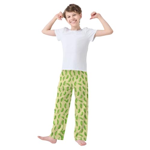 Pajama Bottoms, Cartoon Funny Cucumbers Pajamas Pant Sleep Long Pants Lounge Wear Sleepwear Pjs3